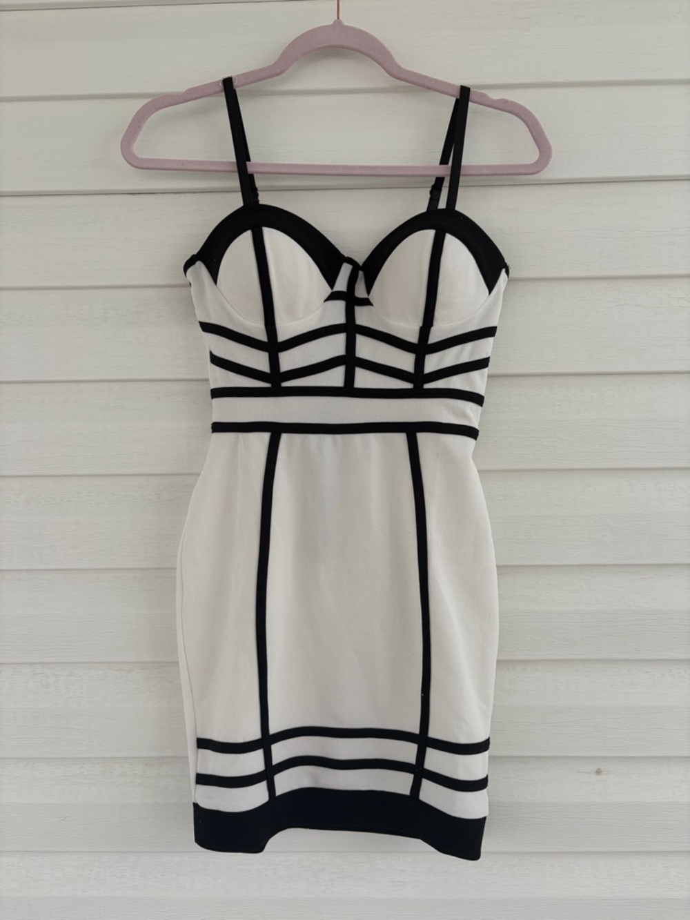 Windsor Black White Dress Chic Contrast Mini Dress Feminine Going Out